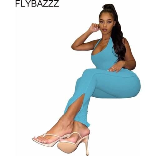 Woman One Piece Yoga Gym Fitness Slim Suit Skinny Sexy Low Cut Sling Jumpsuits Partywear Sleeveless Streetwear Backless Bodysuit