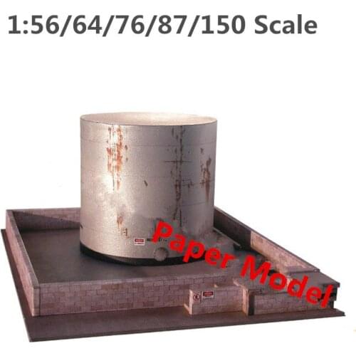 1:87 1:64 1:56 1:76 1:150 Town Architectural Scene Series Oil Storage Tank 3D Paper Model Educational Toy