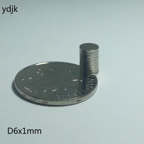 10 20 50 100PCS/LOT Disc magnet 6 x 1 N35 Rare Earth Permanent NdFeB magnet 6 x 1 neodymium magnet 6*1