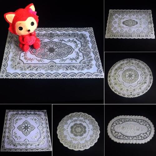 2pcs European placemat PVC hot silver coaster/ high-grade heat insulation / cup / disc / coffee table mat