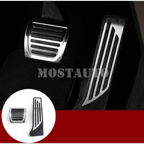 For Alfa Romeo Giulia Stelvio AT Foot Pedal Gas Fuel Brake Pedal Cover 2017-2019 2pcs Car Accessories Interior Car Decor