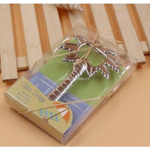 300pcs "Palm Breeze" Palm Tree Bottle Opener Bridal Shower Favors Party Reception Gifts Wedding Favors Wholesale