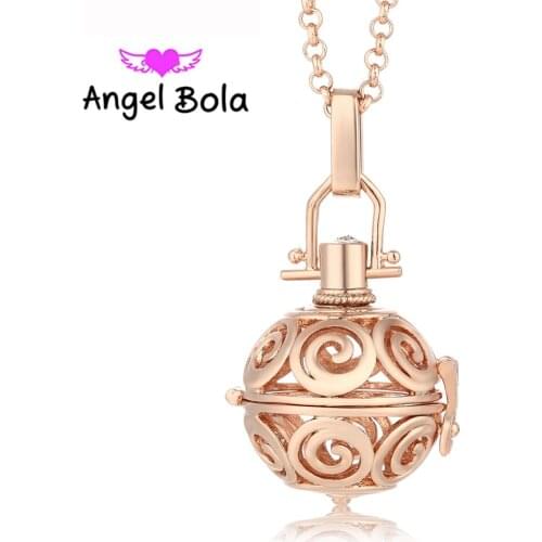 4 Colors 20.5mm Pendant 10pcs/Wholesale Eco-friendly Copper Engelsrufer Perfume Hollow Cage Angel Bola Ball Jewelry L006