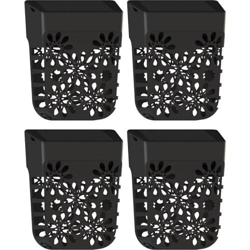 4 PCS Wall Hollow-out Lamp LED Solar Wall Lamp Projection Waterproof Outdoor Wall Lighting For Garden Yard Porch Fence Pathway