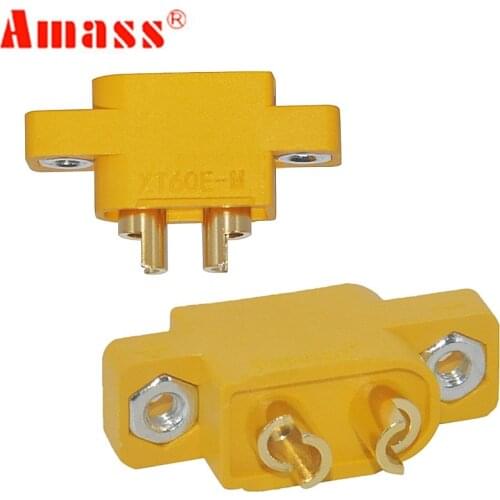 5pcs XT60E-M Male Plug Connector Plug Mountable Connector Multicopter Parts Fixed Board DIY Spare Part For RC Models 40%OFF