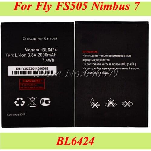 10PCS/LOT BL6424 Battery for Fly FS505 Nimbus 7 Accumulator 2000mAh