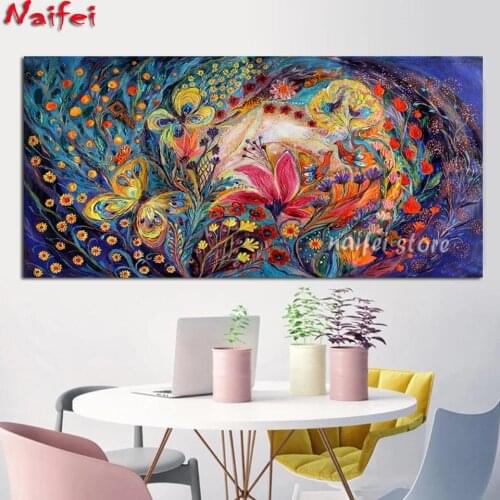 Diamond Painting Large Size Abstract Flower Cross Stitch Kits Handicraft Diamond Embroidery Sale Picture Of Rhinestones Decor