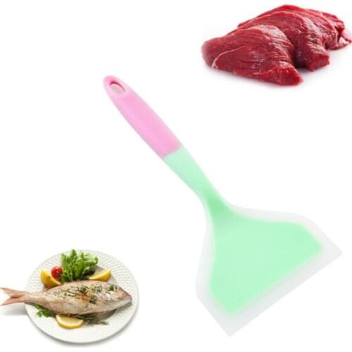 Non-stick Turners Food Shovel Silicone Spatula Beef Meat Egg Kitchen Scraper Wide Pizza Shovel Home Cooking Utensils