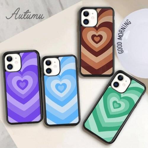 Illusion hearts Phone Case for iPhone 11 12 Pro Max mini X XR XS SE 2020 5 6S 7 8 Plus Samsung Galaxy S8 S9 S10 Cover shell
