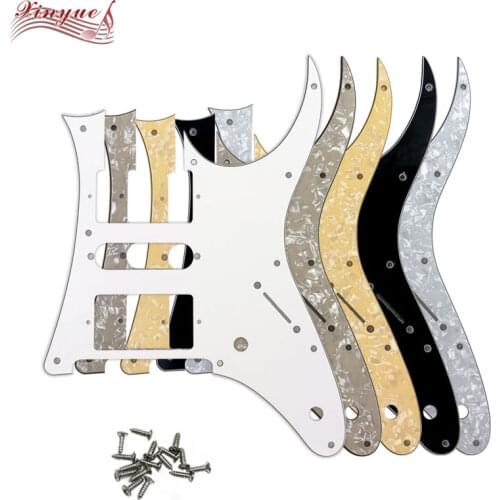 Pleroo Guitar Parts - For 10 hole screws MIJ Ibanez RG2550Z Guitar Pickguard Humbucker HSH Pickup Scratch Plate,many colors