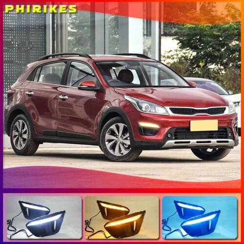 For KIA RIO X-Line 2018 Daytime Running Lights Car 12V DRL Day Lights Lamp Highlight Auto Driving DRL Super Bright