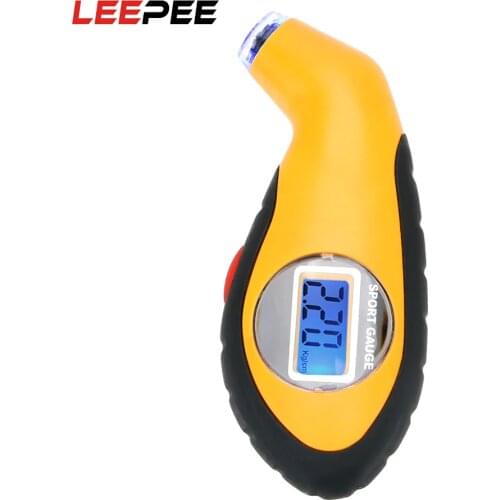 LEEPEE Electronic Digital LCD Car Tire Manometer Barometers Tester Tool For Auto Car Motorcycle Tyre Air Pressure Gauge Meter