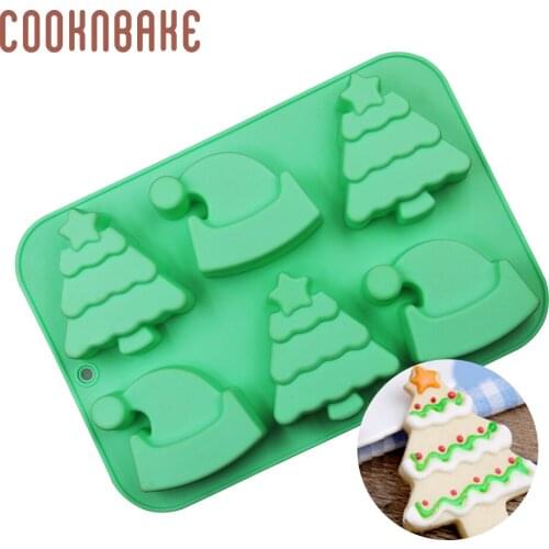 COOKNBAKE Christmas Cake Mold Silicone Molds for Candy Chocolate tree hat handmade soap resin mould bread cake decoration tool