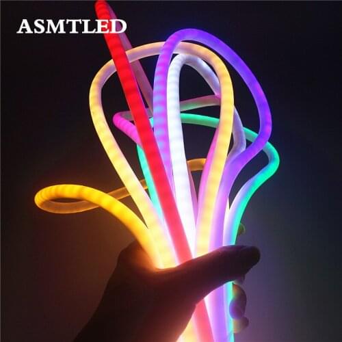 Round LED Neon Flexible Strip Light DC 12V SMD2835 LED Neon flex tube 120leds/m IP67 Waterproof Soft rope string lamp