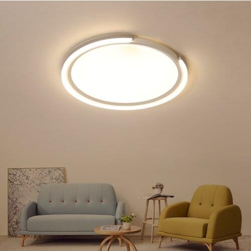 Round Led ceiling light For living room lights Dining bed room plafon led ceiling lamp Metal+acrylic modern led ceiling lights