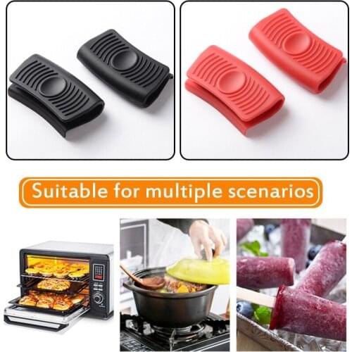 Kitchen Accessories Silicone Heat Resistant Cover Anti-skid Lid Holding Knob Pot Handle Grip Cookware Protective Cover