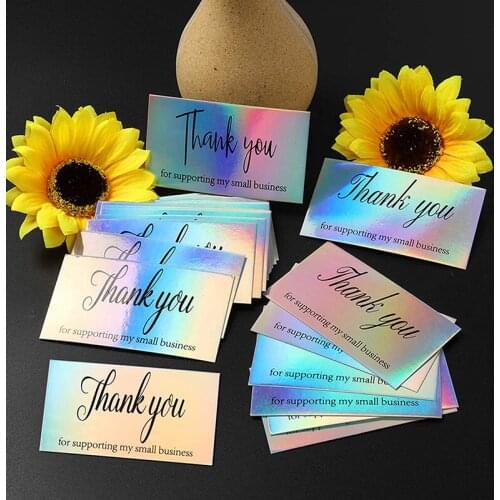Laser Thank You Cards for supporting my small business Shopping Purchase Thanks Greeting Cards Appreciation Card for Your Order