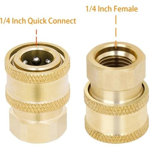 LBER 3 Pack Pressure Washer Coupler, Quick Connect Fittings 1/4 Inch Quick Coupler Female NPT Socket
