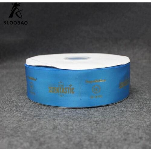 Custom ribbon polyester private logo printed gift package decoration ribbons hair extensions wrap ribbons 100yards/lot