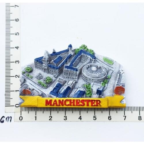 Manchester United Kingdom)Fridge Magnet Creative Travel Commemorate 3D Ornaments Magnetism Resin Material Refrigerator Stickers