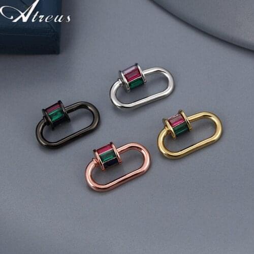 DIY Copper Dripping Oil Fastener Screw Lock Clasps Accessories For Handmade Bracelet Necklace Hanging Chain Components Supplies