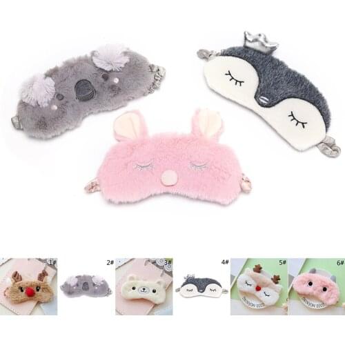 Fashion Cute Cut Koala/bunny Sleeping Eye Mask Nap Cartoon Plush Eye Shade Sleep Mask Bandage on Eyes for Sleeping Care Tool