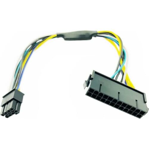 Power Cable for Dell 30cm 24Pin to 8Pin Optiplex 3020 7020 9020 ATX Power Supply Motherboard Adapter Cable ATX 24P to 8P Cables