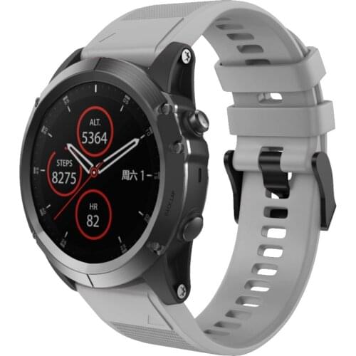 For Fenix 5X Soft Silicone Watchband Silicone Strap for Fenix 5X Plus Fenix 3/3HR Easy Fit Watch Band