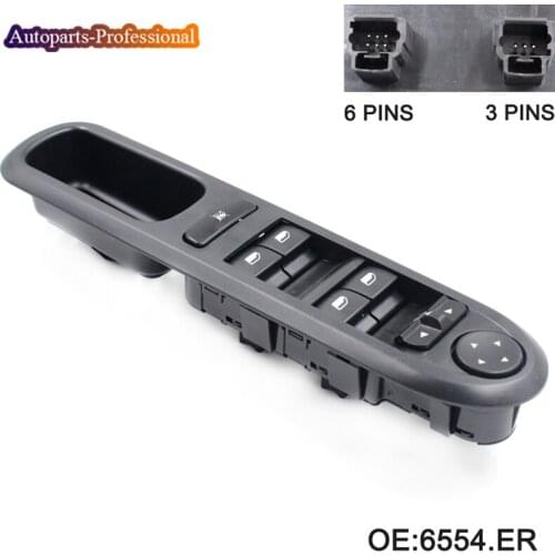 New 6554.ER Electric Window Switch Control Panel 6554ER 96468704XT For Peugeot 407 SW 2004-2010 car accessories