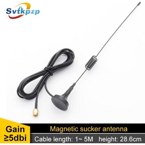SMA Connector Omni-directional External 433MHz Antennas Magnetic Sucker Antenna 7dBi Amplifier with Pigtail Cable
