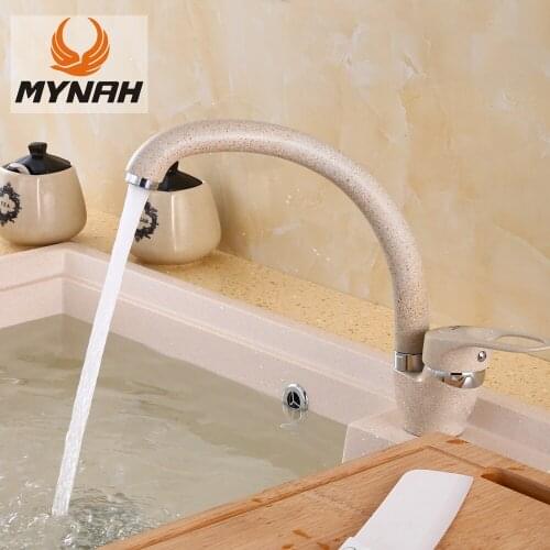 MYNAH Kitchen Sink Faucet Hot And Cold Water Mixer Faucets Single Handle Swivel Spout Kitchen Water Sink Mixer Tap M5925D