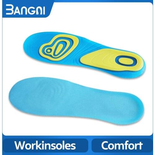 3ANGNI Silicone Gel Orthotic Insoles For Shoes Unisex Shock Absorption Shoe Inserts Pad Care For Heel Foot Plantar Fasciitis