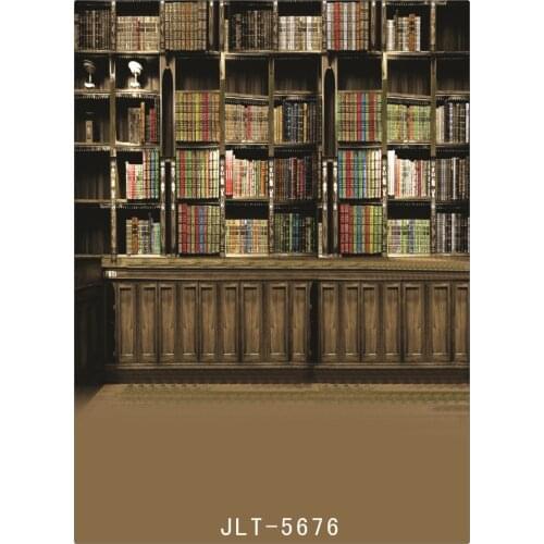 Fabric Cloth Backgrounds for Photos Study Room Bookshelf Computer Printed Wedding Children Photography Backdrop for Photo studio