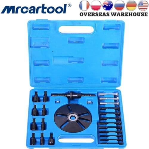MR CARTOOL Universal Harmonic Balancer Puller&Installer Automatic Belt Pulley Installation Master Disassemble Tool Set Kit