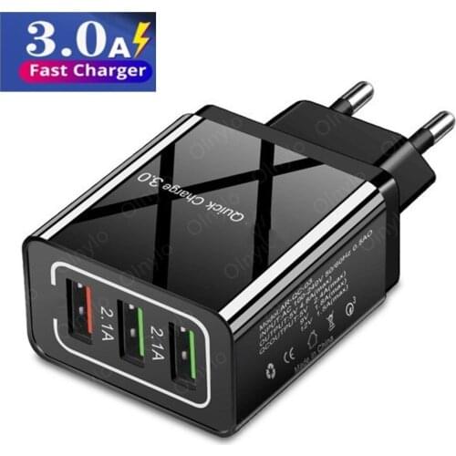 USB Chargers QC 3.0 for iPhone x 11 Xiaomi Quick Charge 3.0 Universal USB Fast charger Fast Charging Smart Mobile Phone Charging