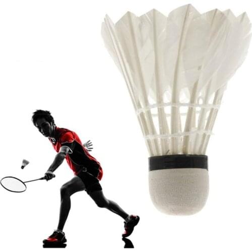 1/3/5 pcs White Goose Feather Shuttlecock Competition Stability Badminton Shuttlecocks for Professional Badminton Training