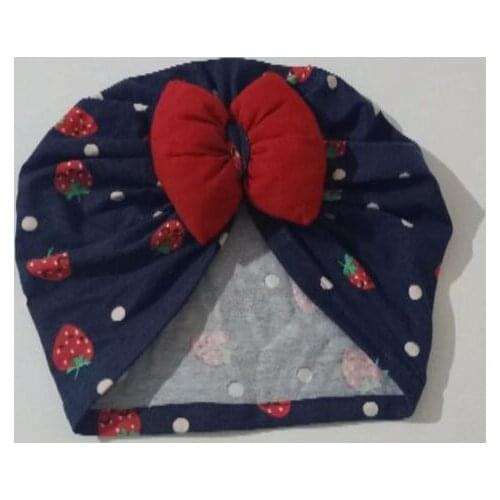 Female Child Swimming Cap Navy Blue Strawberry