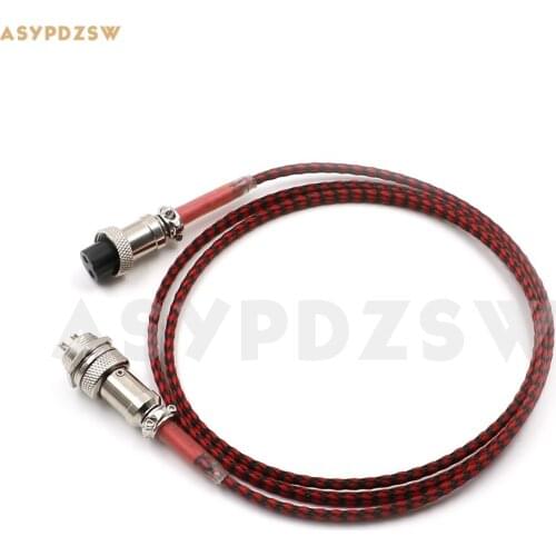 1.2M GX16-GX16 2-Pin Silver plated DC Linear power supply air cable for preamplifier/DAC/AMP/player