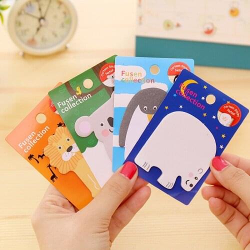 1pc Kawaii Cartoon Animal Memo Pad Cute Sticky Paper Scrapbooking Sticker Post Note Creative Korean Stationery Bookmark Kid Gift
