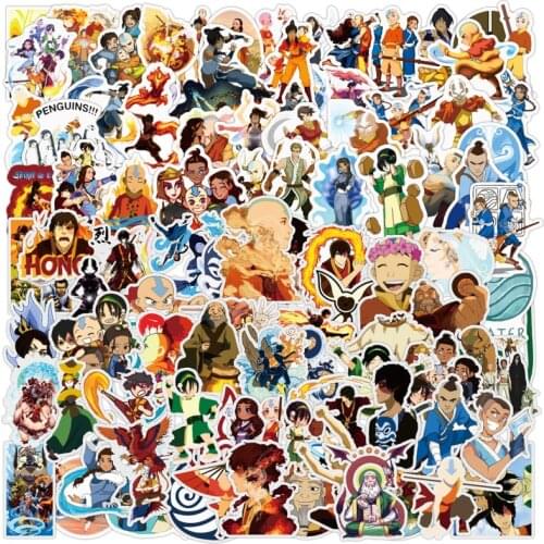 10/100pcs Anime Avatar The Last Airbender Stickers DIY Motorcycle Car Luggage Laptop Bicycle Skateboard Cartoon Sticker Kids Toy