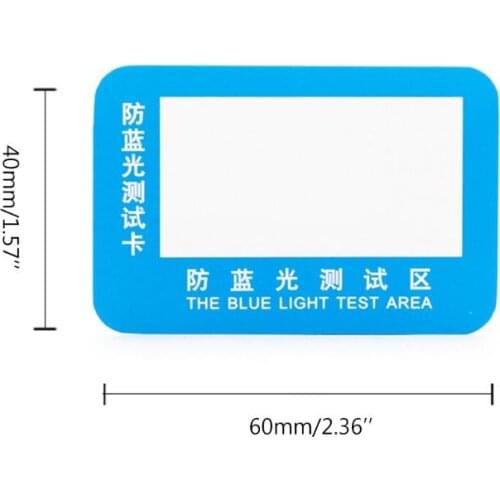 10pcs PVC Anti-Blue Light Test Card Test Light Glasses UV Test Accessories Card Blue Light Detection Card Generator Card
