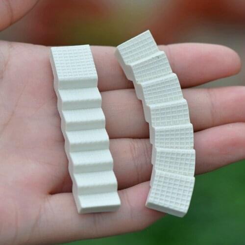 2PCS White Stairs Figurine Miniature Decoration Mini Fairy Garden Cartoon Animal Statue Resin Craft Home Desktop Creative Gift