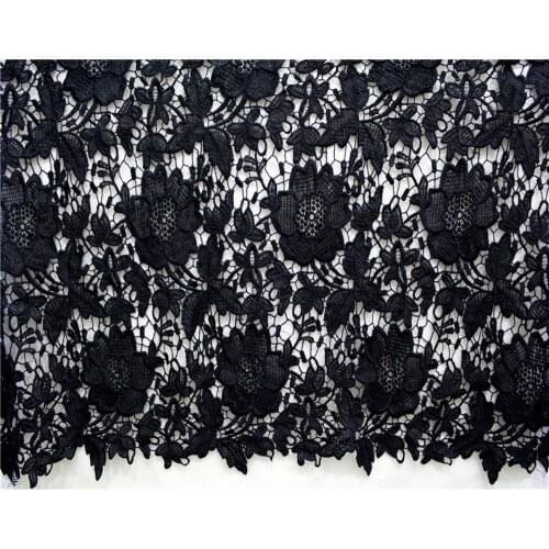 2yards/lot High Quality 2018 African Chemical Lace Fabric Water Soluble White Nigerian Guipure Wedding Dress Lace Fabric