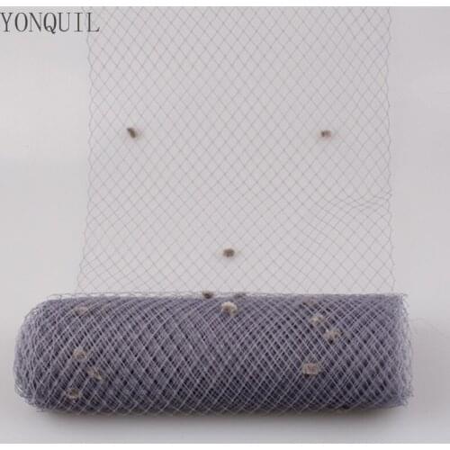 25CM Gray Or Multiple Color Dot Birdcage Veil Bridal Netting Hair Accessory Millinery Veilling DIY Fascinator Base Headpiece