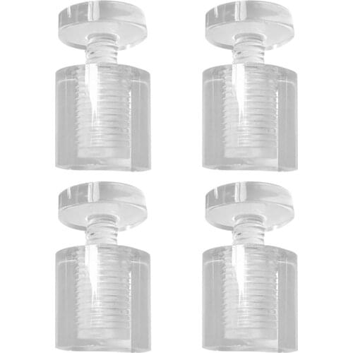 4Pcs Sign Holders Standoff Screws Plastic Acrylic Clear Hardware for Advertising StoreSign Poster Artworks Display nut and bolt