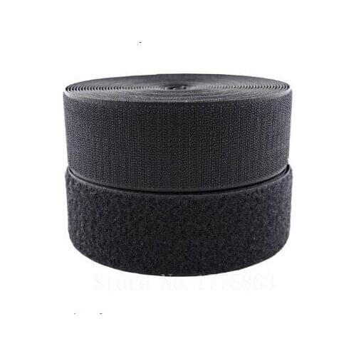 5 Yards 2'' 50mm Width Black Sew on Hook and Loop Tape