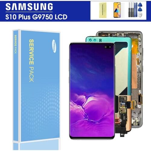 6.4'' Original S10+ LCD For SAMSUNG Galaxy S10 PLUS SM-9750 G975F G975 LCD Display Touch Screen Digitizer Replacement