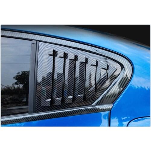 Auto Accessories Window Side Louvers Vent FOR Ford Focus ST-LINE 2019 2020 Sedan ABS Carbon Fiber Style