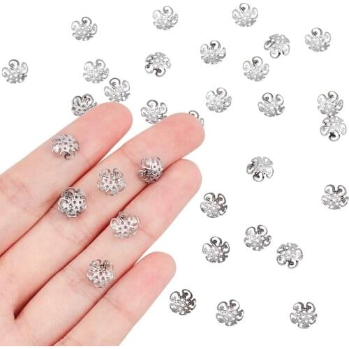 10mm Flower Torus Shape Alloy Beads Caps Jewelry Findings Spacer Beads for Jewelry Making Charms Necklace Bracelets 200Pcs/lot