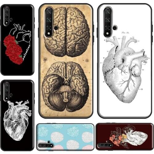 Human Heart Anatomy Case For Huawei Nova 5T Y6 Y9 Y7 2019 Cover For Honor 8A 8X 9X 10 Lite 20 Pro 10i Coque
